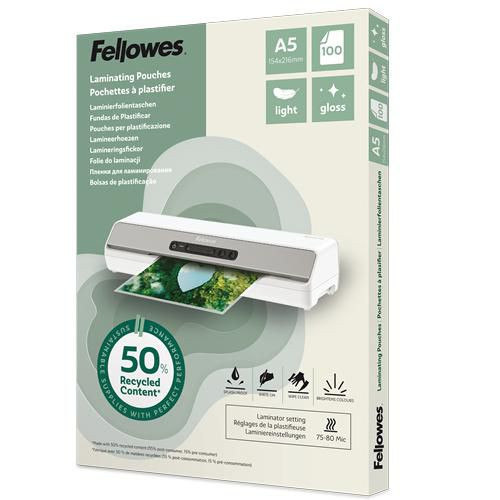 Fellowes 100143440 Laminator Pouch 100 PcS 100143440