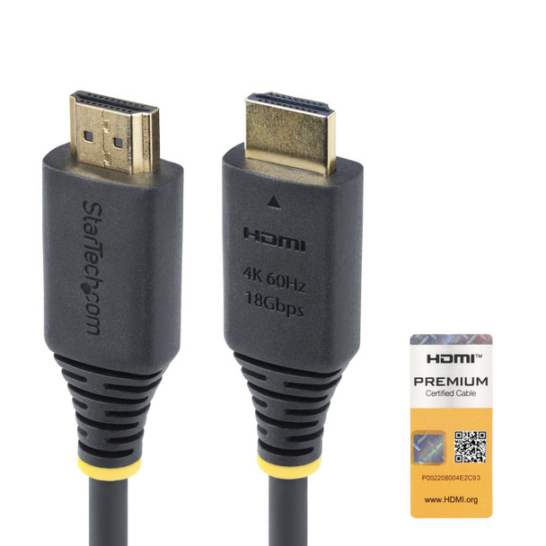 StarTech.com HDMI2-CABLE-4K60-50C 1.6Ft 50Cm Premium HDMI2-CABLE-4K60-50C