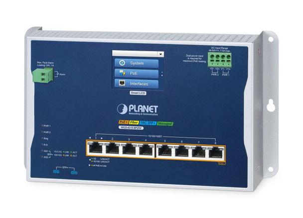 Planet WGS-4215-8P2XV IP30. IPv6/IPv4. L2+ 8-Port WGS-4215-8P2XV