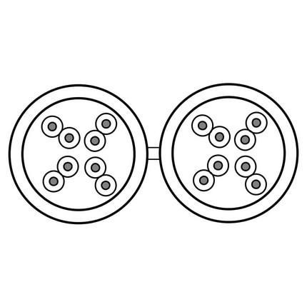 Belden 1667E.00305 Category 5e Cable. 2 x 4 1667E.00305