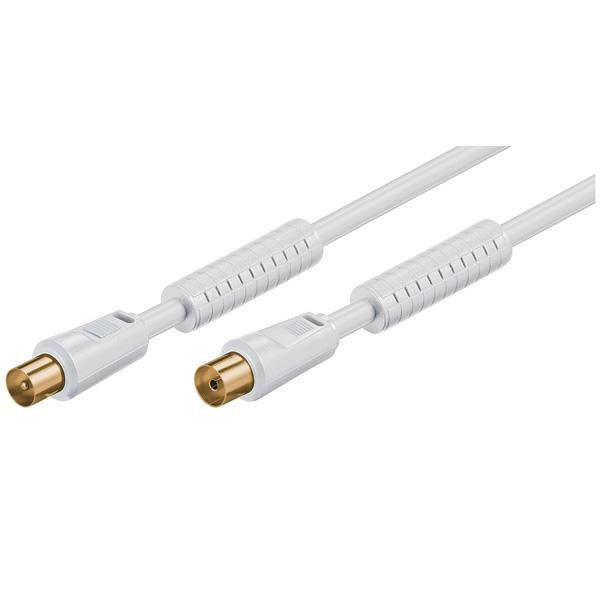 Value 11.99.4471 Coaxial Cable 2.5 M White 11.99.4471