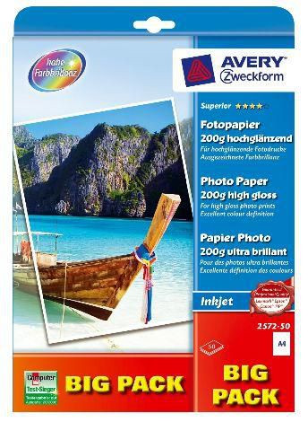 Avery 2572-50 Photo Paper A4 High-Gloss 2572-50