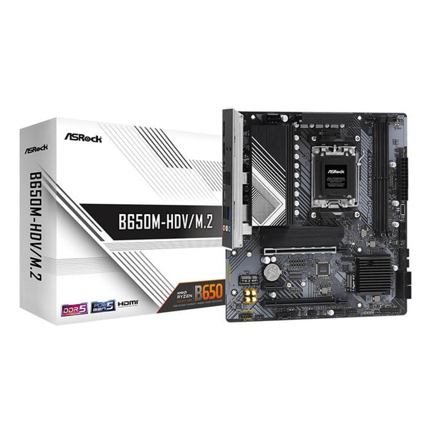 Asrock B650M-HDV/M.2 AMD B650 Socket AM5 Micro ATX B650M-HDV/M.2
