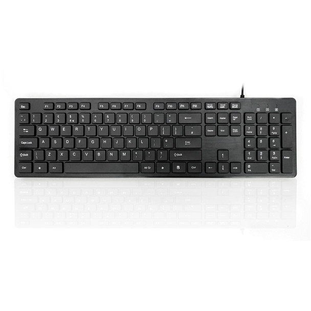 Accuratus 276R V4 Full-size 100% Wired USB Membrane QWERTY Black KYBAC276R-4UBK