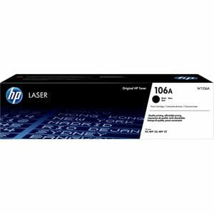 Hp 106A Black Original Laser Toner Cartridge. Black Toner Page Yield: 1000 Pages W1106A