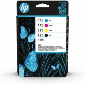 Hp 950 Black/951 Cyan/Magenta/Yellow 4-Pack Original Ink Cartridges. Colour Ink 6ZC65AE