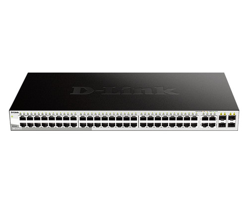 D-Link 52-Port Gigabit Smart Managed Switch Including 4 X 100/1000Mbps Combo Por DGS-1210-52