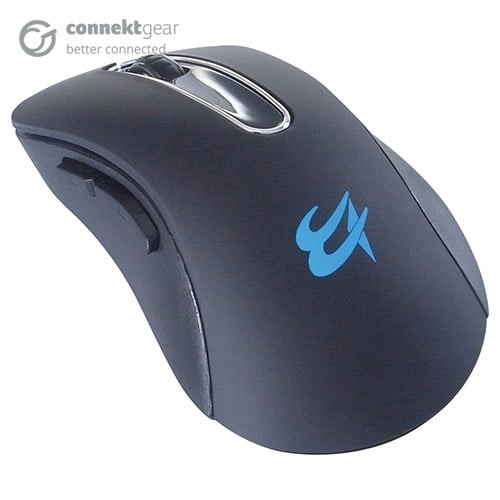 connektgear MO544 Wireless Full-Size 6 Button Optical Mouse - Black 24-0544