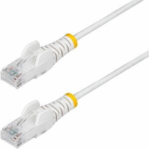 Startech 3M White Slim Cat6 Ethernet Cable Snagless Rj45 Utp Lszh 28Awg Pure Bar N6PAT300CMWHS
