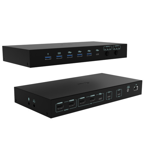 I-Tec Usb-C Kvm Dock Pro for Three Hosts Dual Video With 2X Power Delivery Max 9 C31KVMDOCKPDPROUK