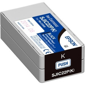 Epson Sjic22PK: Ink Cartridge for Colorworks C3500 Black. Black Ink Type: Pigmen C33S020601