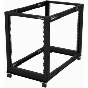 Startech 4-Post 15U Mobile Open Frame Server Rack 19" Network Rack With Casters 4POSTRACK15U