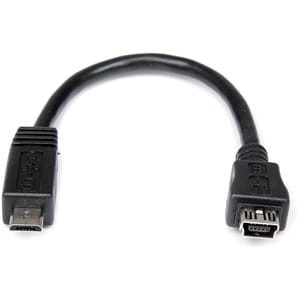 Startech 6In Micro Usb To Mini Usb Adapter Cable M/F Usb for Cellular Phone 6" 1 UUSBMUSBMF6