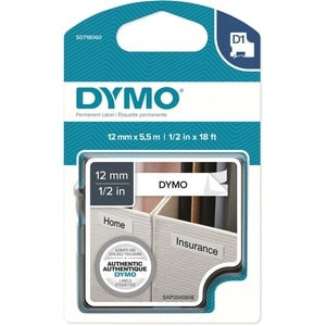 Dymo D1 Durable Black On White 12Mm Black On White Polyester Belgium40 150 ??C D S0718060