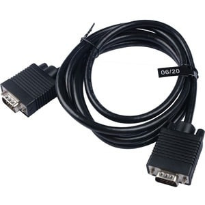 V7 Black Video Cable Vga Male To Vga Male 2M 6.6Ft. Cable Length: 2 M Connector V7E2VGA-02M-BLK