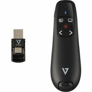 V7 WP500C Wireless Presenter Dual Usb-C + Usb-A 2.40 Ghz Rf Black Red Laser Poin WP500C