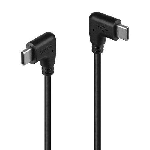 Lindy 1M Usb 2.0 Right-Angled Usb-C To Right-Angled Usb-C Cable. Cable Length: 1 32009