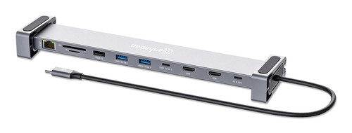 Manhattan Usb-C Dock/Hub With Card Reader And Mst Ports X7: Gb Ethernet Hdmi X2 190398