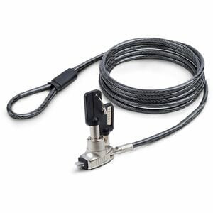 Startech Slim Lock Noble Wedge?� Slot Compatible 6.6Ft 2M Keyed Locking Cable De SNBLK-LAPTOP-LOCK