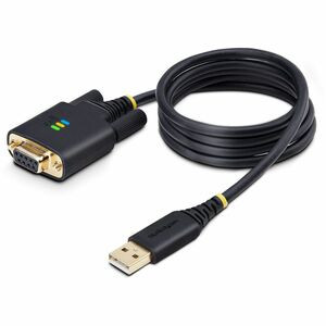 Startech 3Ft 1M Usb To Null Modem Serial Adapter Cable Com Retention Ftdi Rs232 1P3FFCNB-USB-SERIAL