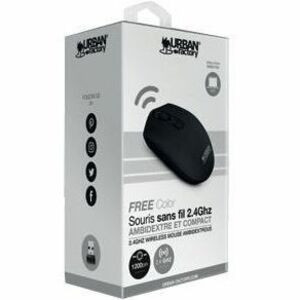 Urban Factory Free Color: Wireless 2.4 Ghz Mouse 1200 Dpi Black FCM01UF