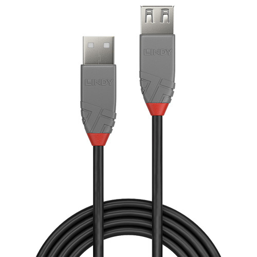 Lindy 0.2M Usb 2.0 Type A Extension Cable Anthra Line. Cable Length: 0.2 M. Conn 36700