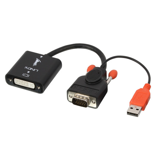 Lindy Electronics Lindy Vga To Dvi-D Converter. Cable Length: 0.2 M Connector 1: 38184