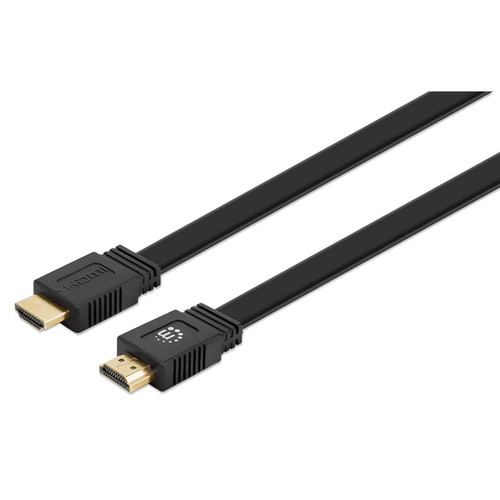Manhattan Hdmi 4K@60Hz Cable With Ethernet Flat 0.5M Suitable for All 4K & 1080P 355599