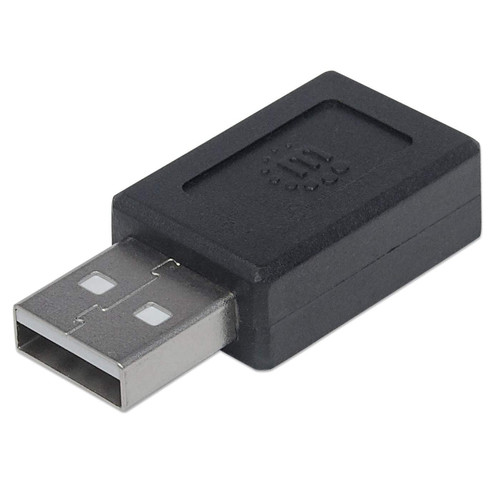 Manhattan Usb-C To Usb-A Adapter Female To Male 480 Mbps Usb 2.0 Hi-Speed Usb Bl 354653