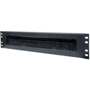 Intellinet 19" Cable Entry Panel 2U With Brush Insert Black Cable Panel 2U Rack 712774