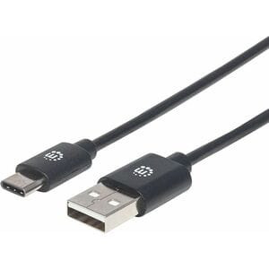 Manhattan Usb-C To Usb-A Cable 50Cm Male To Male Black 480 Mbps Usb 2.0 Hi-Speed 354912