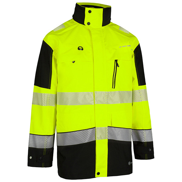 Beeswift Deltic Hi-Vis Two-Tone Ripstop Breathable Waterproof Jacket Yellow M BSDJTTSYNM