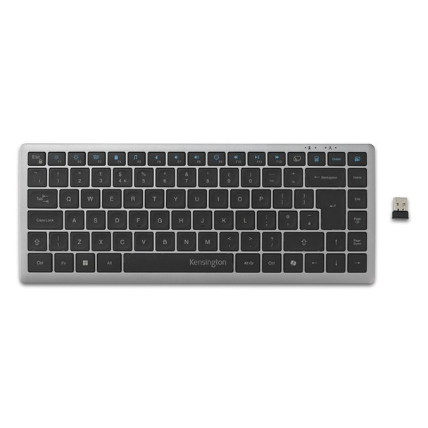 Kensington KB435 EQ Rechargeable Multi-Device Compact Keyboard K75409UK