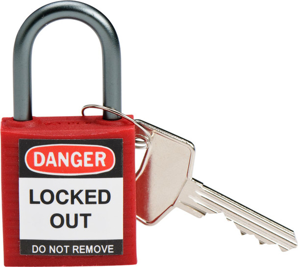 Brady BRADY COMPACT LOCKOUT PADLOCK RED Safety Padlocks - Compact BRADY COMPACT LOCKOUT PADLOCK RED