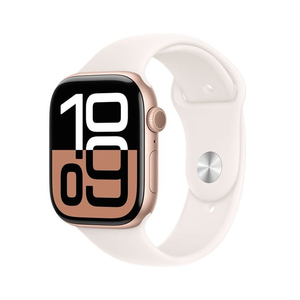 Apple Watch Series 10 GPS + Cellular 46mm Rose Gold Aluminium Case with Light Bl MWY73QA/A