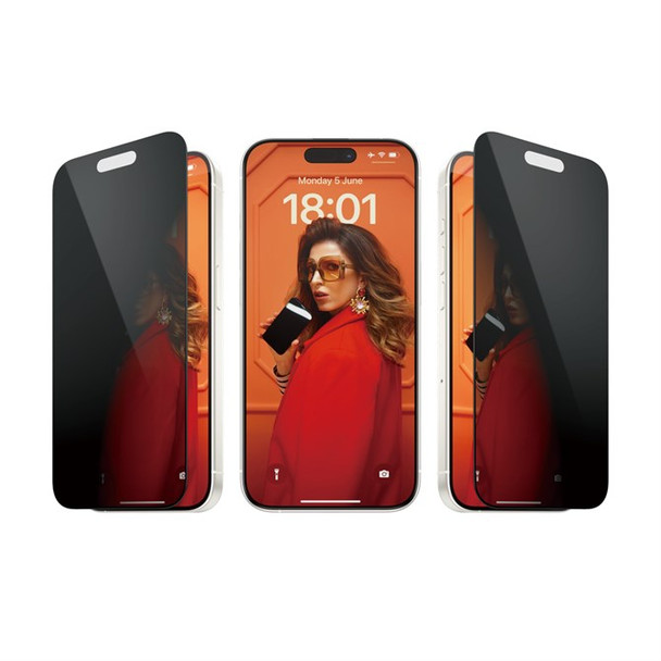 PanzerGlass ? Privacy Screen Protector iPhone 15 Pro | Ultra-Wide Fit w. EasyAli P2810