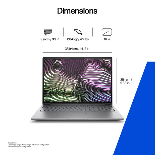 Hp Zbook X G1I 40.6 Cm 16"" Mobile Workstation Wuxga Intel Core Ultra 7 265Hx Vp B72Y9ET#ABU