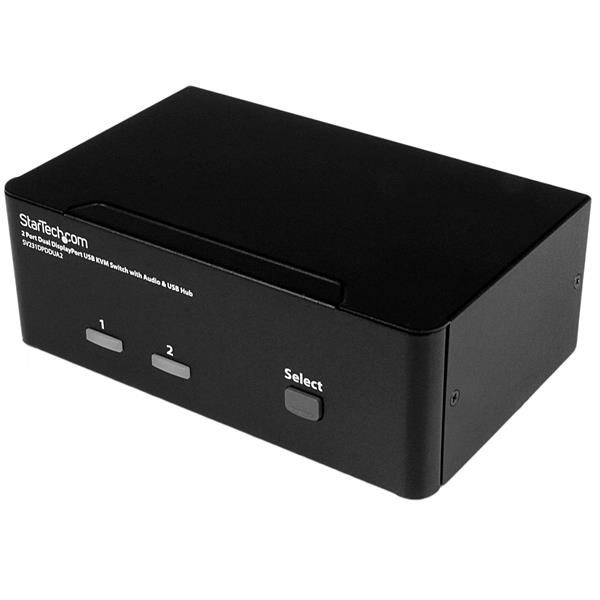 StarTech.com 2-Port DisplayPort Dual-Monitor KVM Switch - 4K 60Hz SV231DPDDUA2