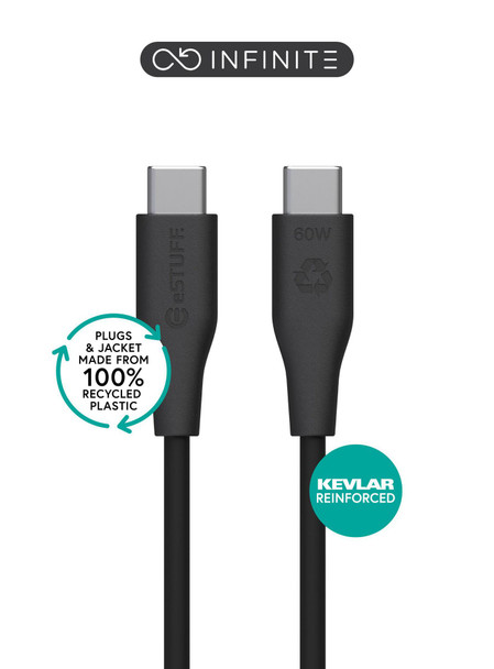 eSTUFF ES604280-BULK INFINITE GRS USB-C to USB-C ES604280-BULK
