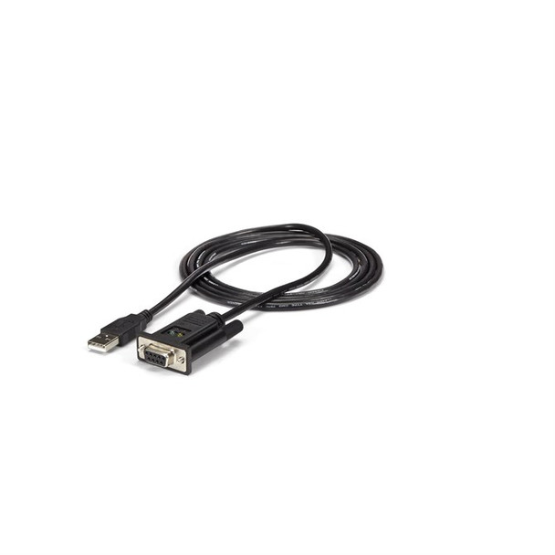 StarTech.com 6ft 1.8m 1-Port USB to Serial RS232 Adapter FTDI DB9 Serial DCE Ada ICUSB232FTN