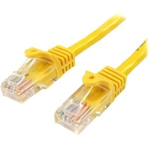 Startech 0.5M Yellow Cat5E Patch Cable With Snagless Rj45 Connectors Short Ether 45PAT50CMYL