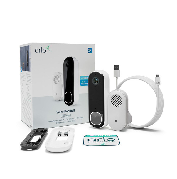 Arlo AVDK4001-100PES Essential Video Doorbell 2K & AVDK4001-100PES