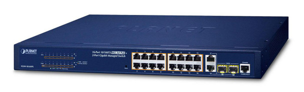 Planet FGSW-1816HPS 16-Port 10/100TX 802.3at FGSW-1816HPS