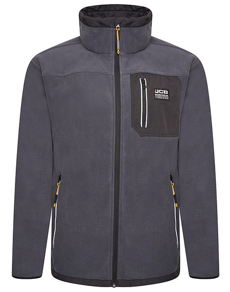 Jcb Workwear Trade Fleece Jacket Full Zip Steel Blue Size M DB7O-M