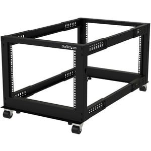 Startech 4-Post 8U Mobile Open Frame Server Rack 19In Network Rack With Casters 4POSTRACK8U