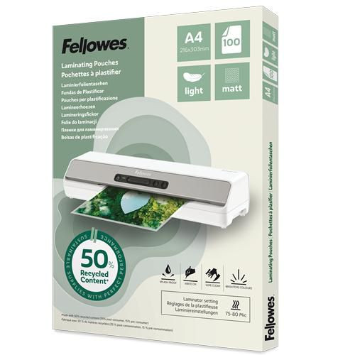 Fellowes 100143435 Laminator Pouch 100 PcS 100143435