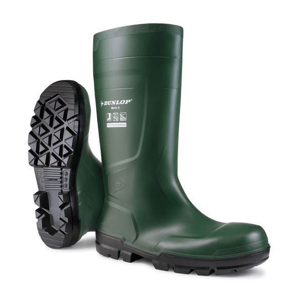 Dunlop Work-It Full Safety Pvc Wellingtons Green Size 6.5 NB2KL0106.5