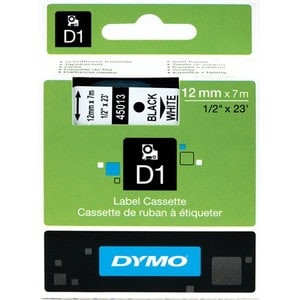 Dymo D1 Standard Black On White 12Mm Black On White Polyester Belgium18 90 ??C D S0720530
