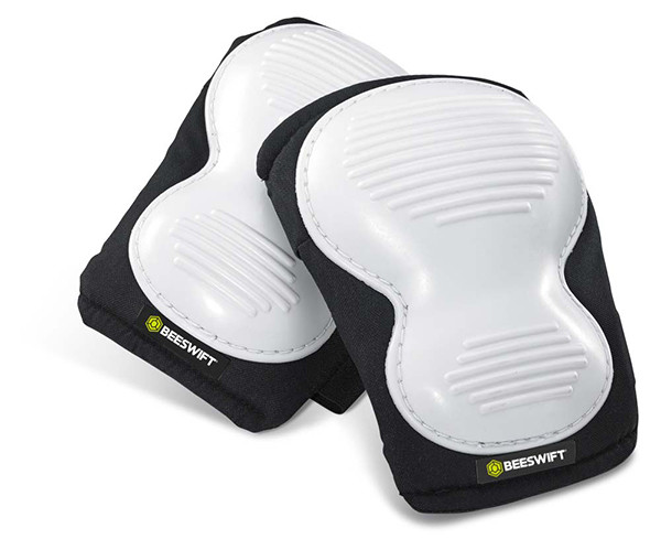 Beeswift Poly Ridged Knee Pads White / Black BBKP03