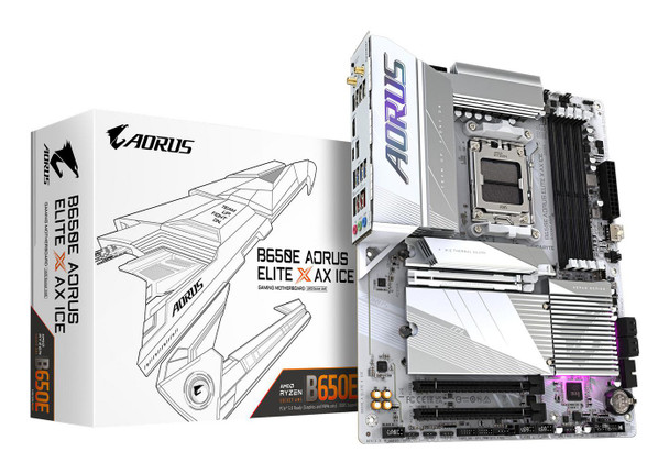 Gigabyte B650E AORUS ELITE X AX ICE Motherboard - Amd Ryzen 9000 B650E AORUS ELITE X AX ICE